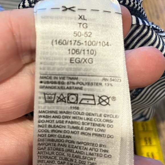 GAPFIT BREATHE – Navy & White Striped Long Sleeve Top (Size XL) - Picture 3 of 8